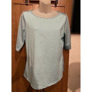 Prana Women's Mint Green Short Sleeve T-Shirt Lightweight Work Out Top Large